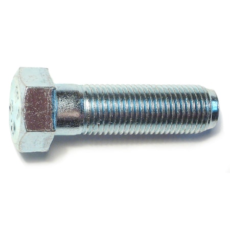 Class 8.8, M12-1.25 Hex Head Cap Screw, Zinc Plated Steel, 40 Mm L, 5 PK